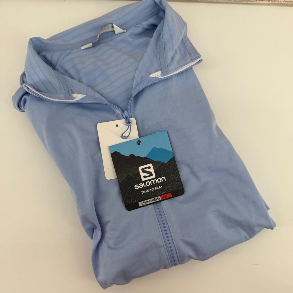 Salomon Outrack Full Zip Mid W Serenity Blue Active Jacket LC1710100 Womens M